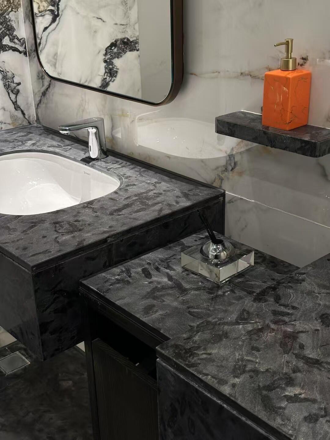 安哥拉黑大理石批發廠家供應光面石材