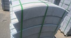 彎道路沿石芝麻白花崗巖材質