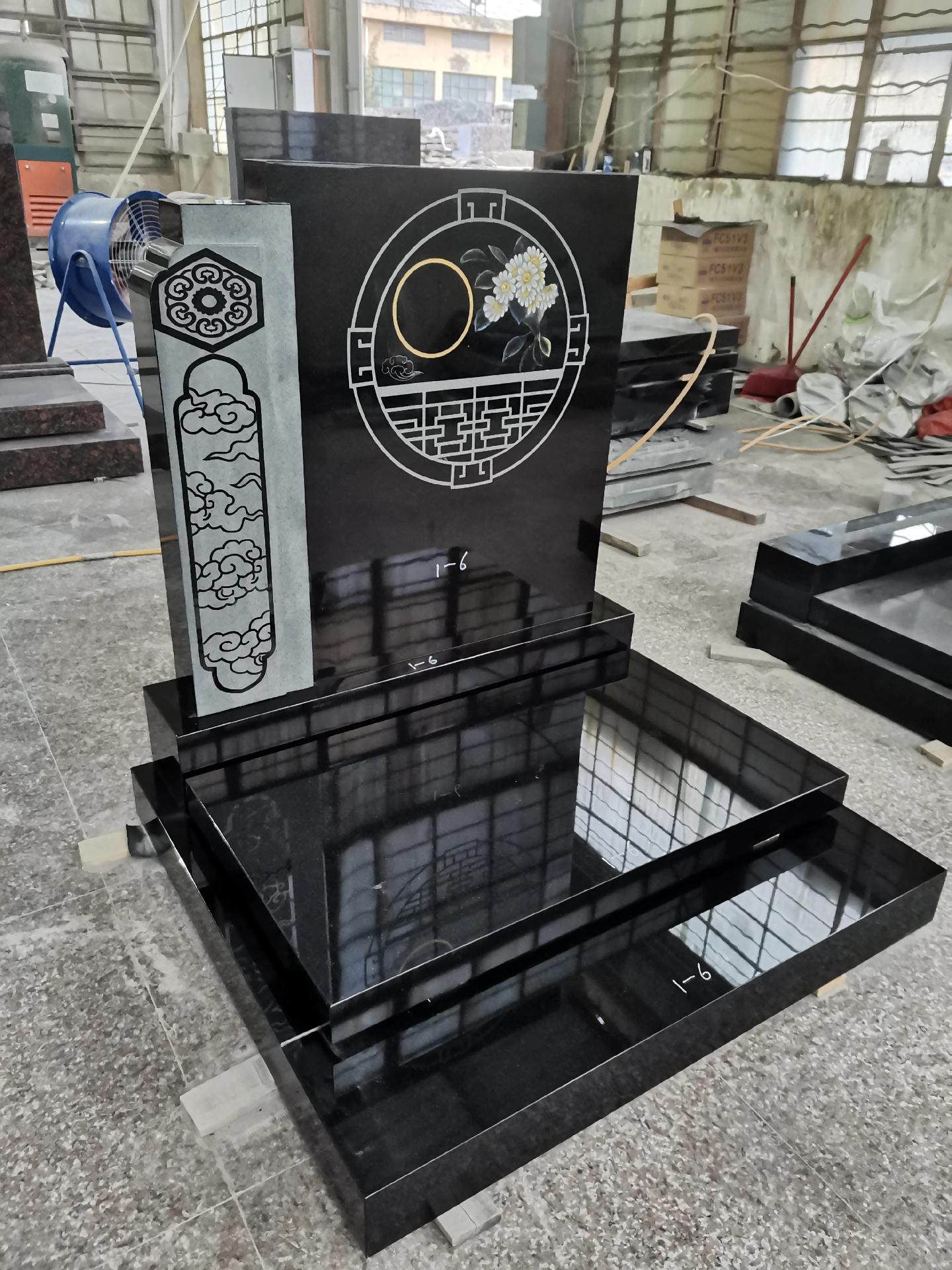 芝麻黑墓碑石材批發(fā)廠家價格(圖3)