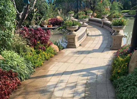 庭院火燒板石材鋪設效果圖(圖3)